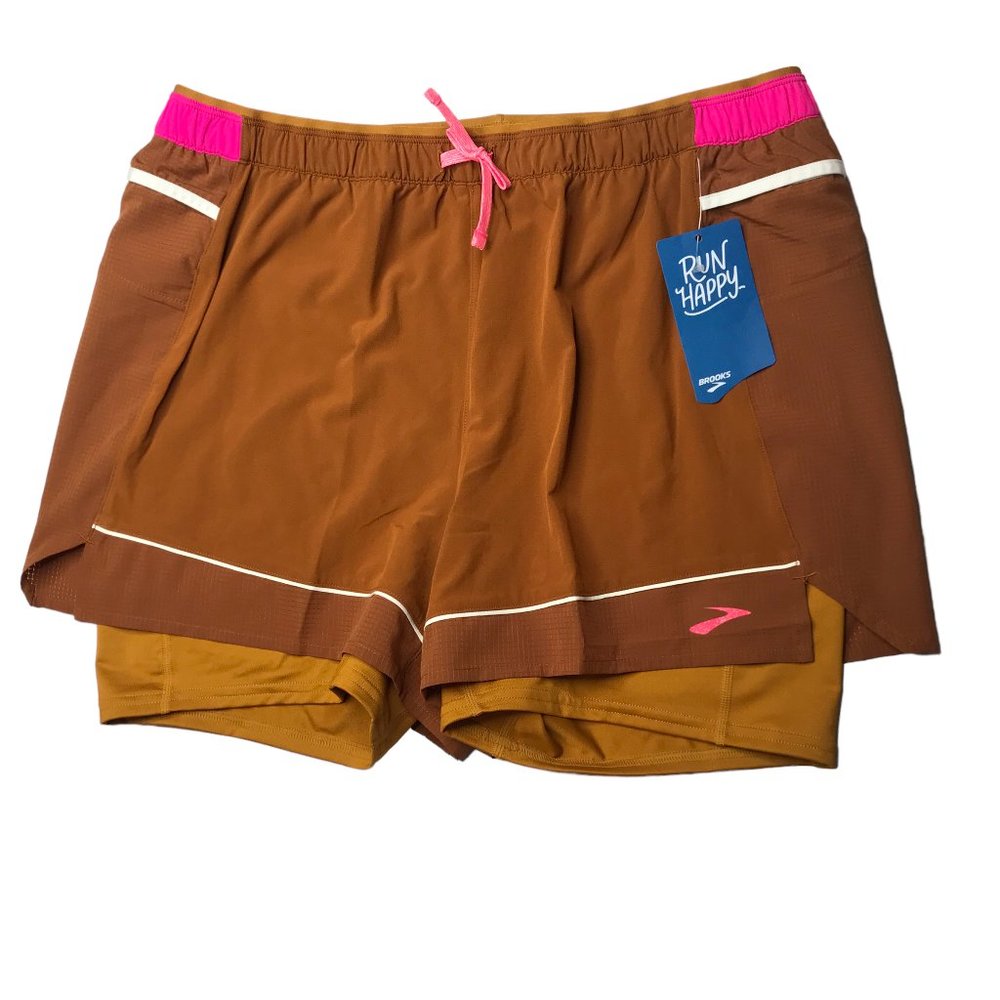 New NWT Brooks Running Shorts High Point 3" 2-in-1 Short Size Women's Large